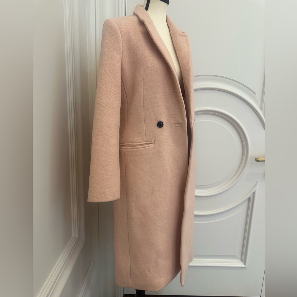 Banana Republic Blush Pink Double Breasted Wool Blend Coat (Size XS) - Picture 4 of 10